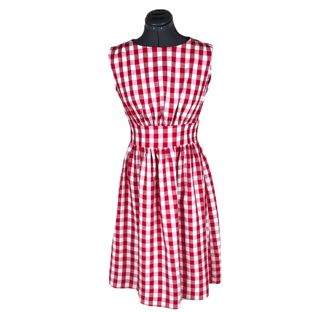 # Lxia  Gingham PinUp Fit & Flare Dress  Sz Med
